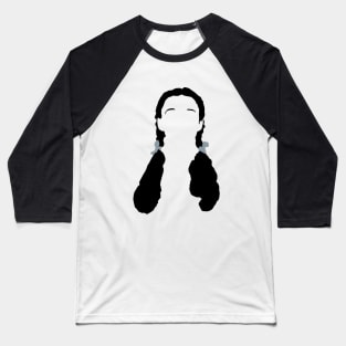 Wizard of Oz Dorothy Hair SIlhouette Baseball T-Shirt